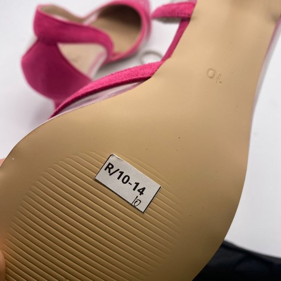 A NUYG pink pointy toe rhinestone kitten low heels pumps - Picture 10 of 11